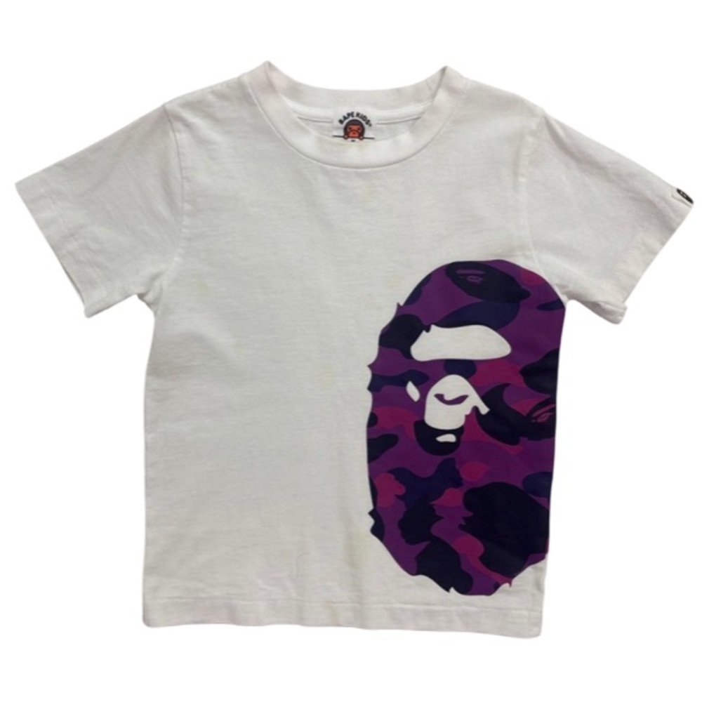 Kids White and Purple Graphic T-Shirt